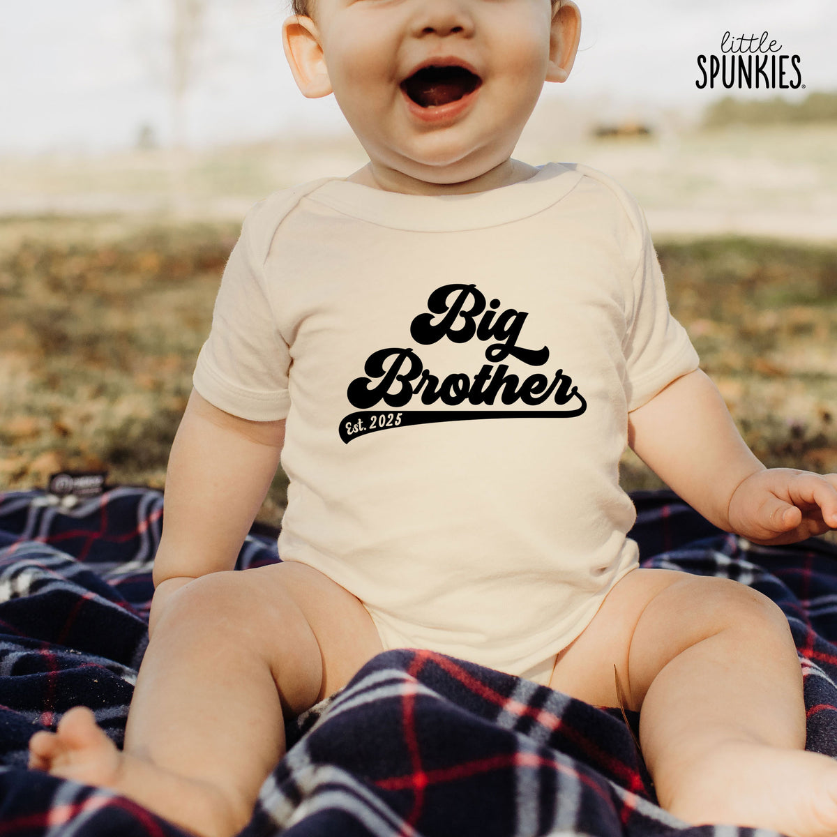 Athletic Big Brother with Est Year Natural Onesies® Brand