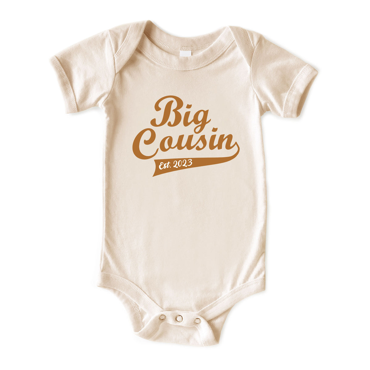 Athletic Big Cousin with Est Year Natural Onesies® Brand