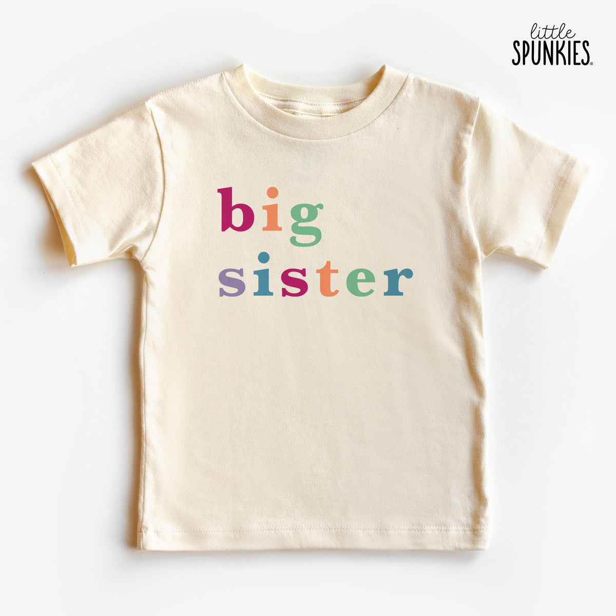 Big Sister Multi Color Natural T-Shirt