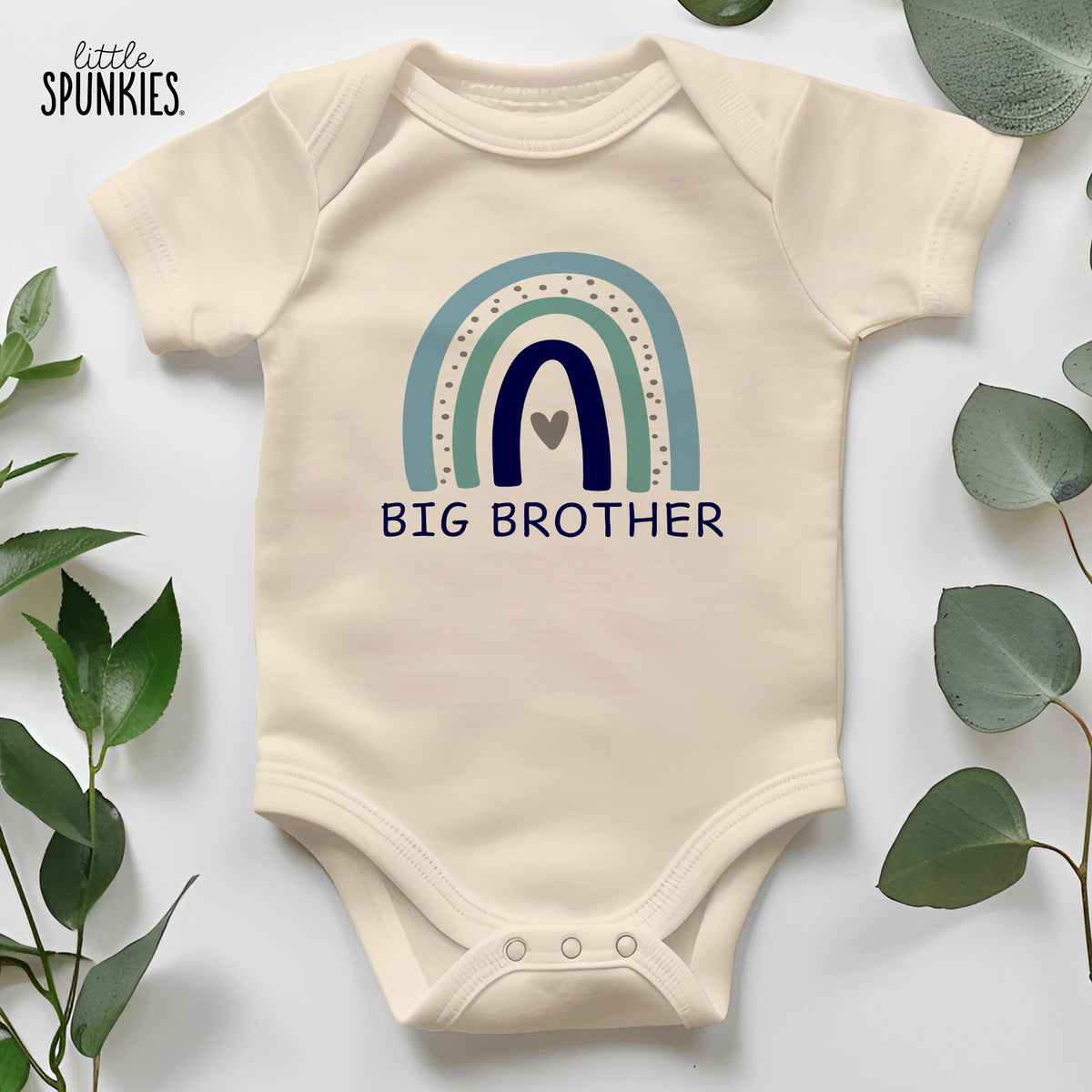 Blue Rainbow Big Brother Natural Onesies® Brand
