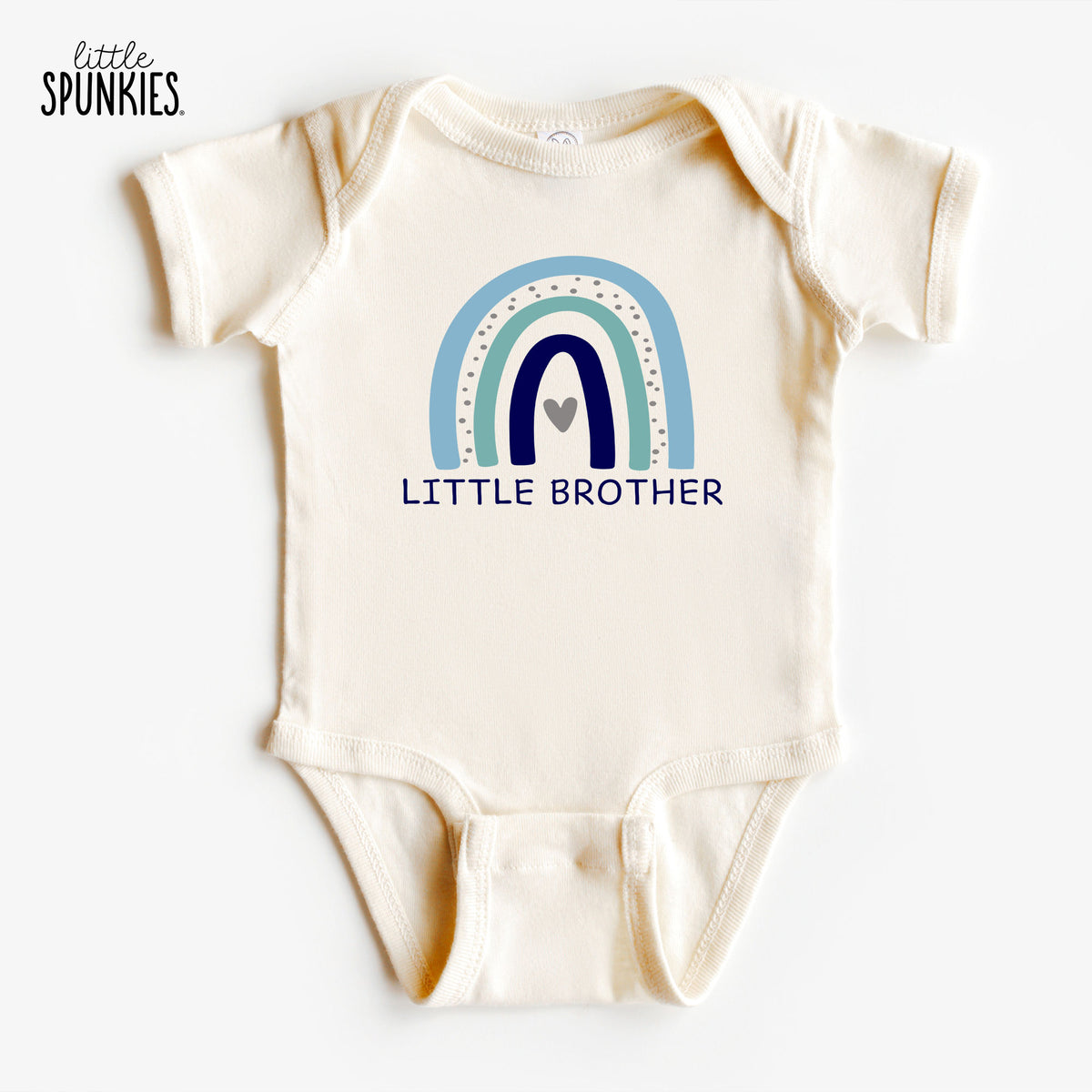 Blue Rainbow Little Brother Natural Onesies® Brand