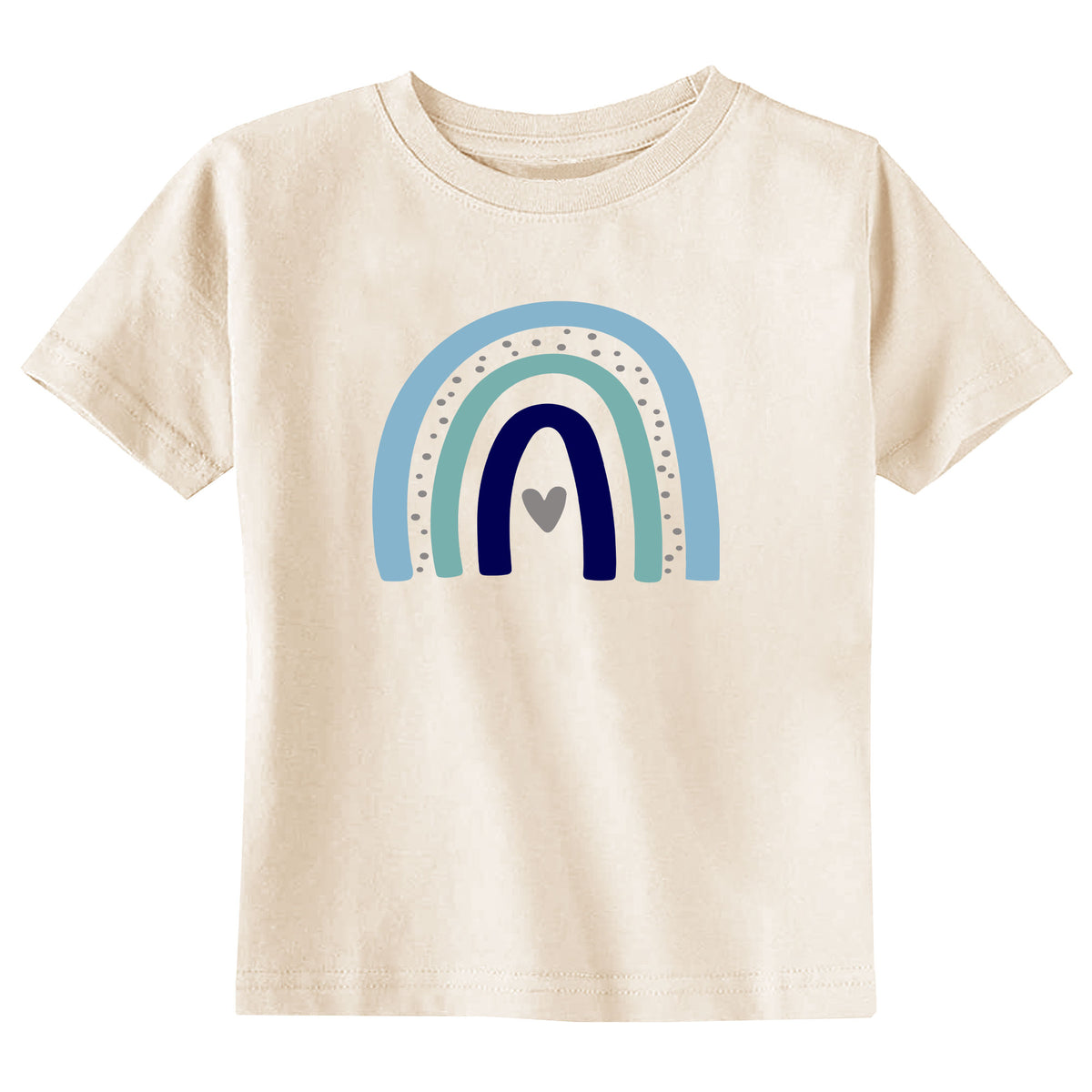 Boy Rainbow with Name Natural T-Shirt