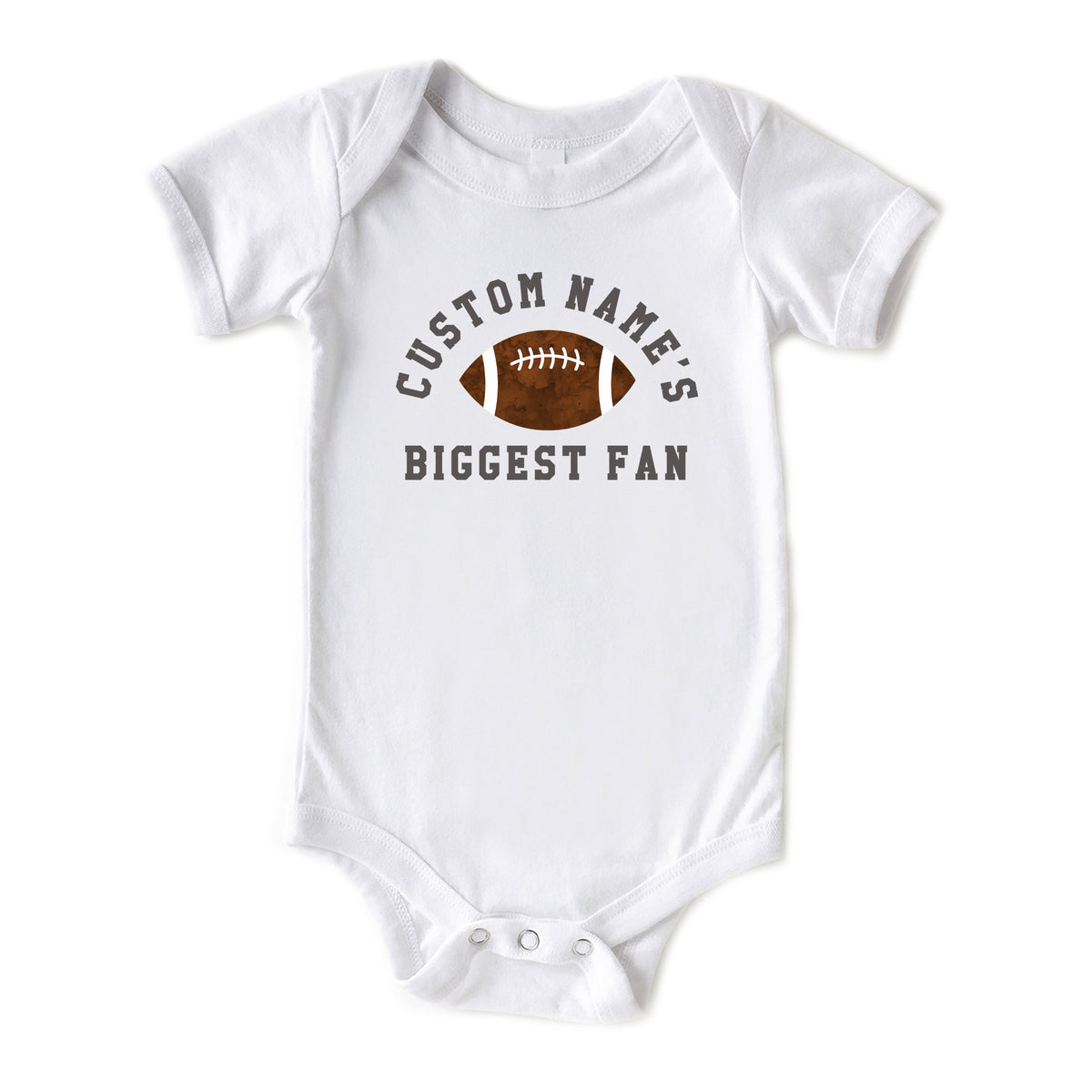 Custom Name's Biggest Fan (Football) Onesies® Brand