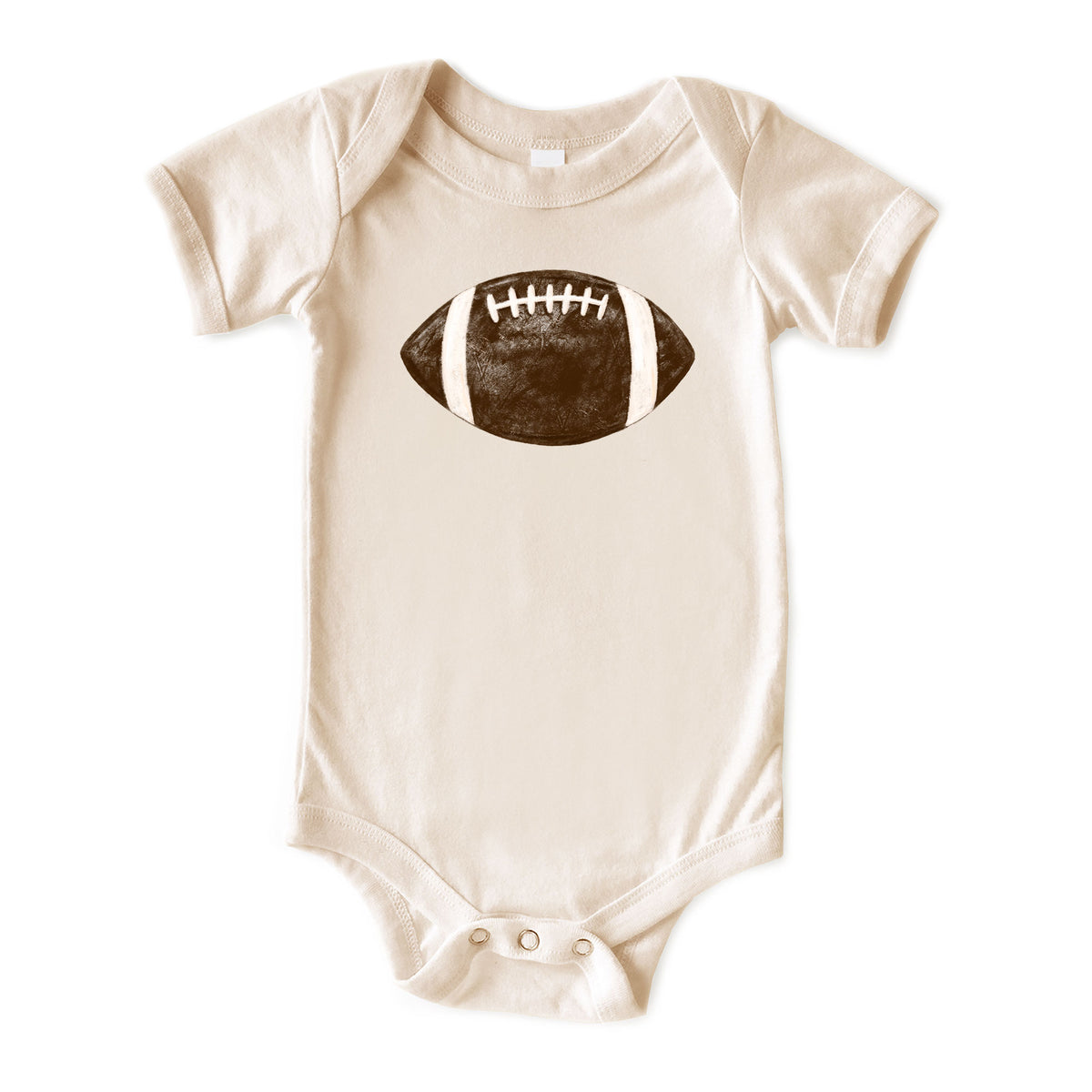 Football with Name Natural Onesies® Brand