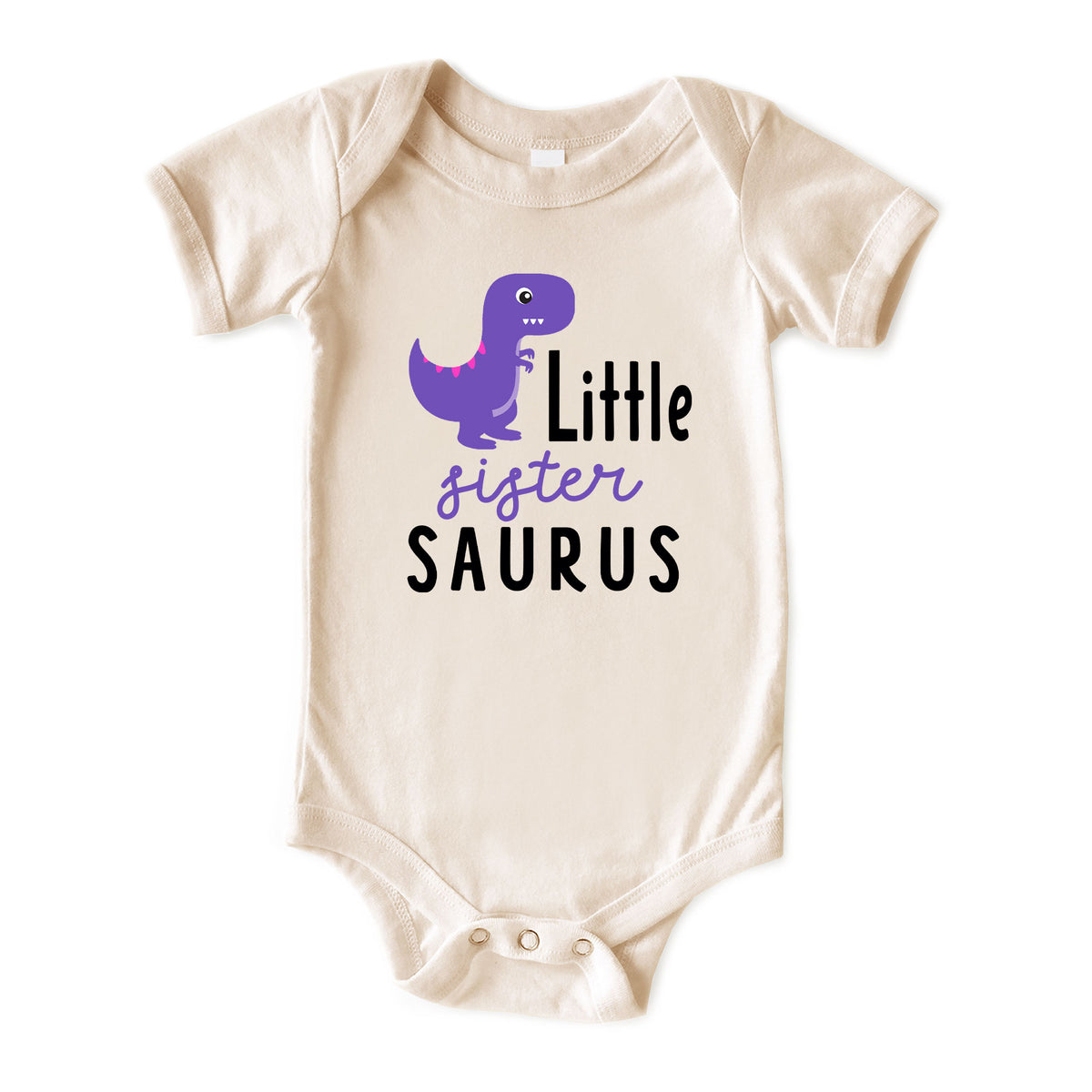 Little Sister Saurus Natural Onesies® Brand