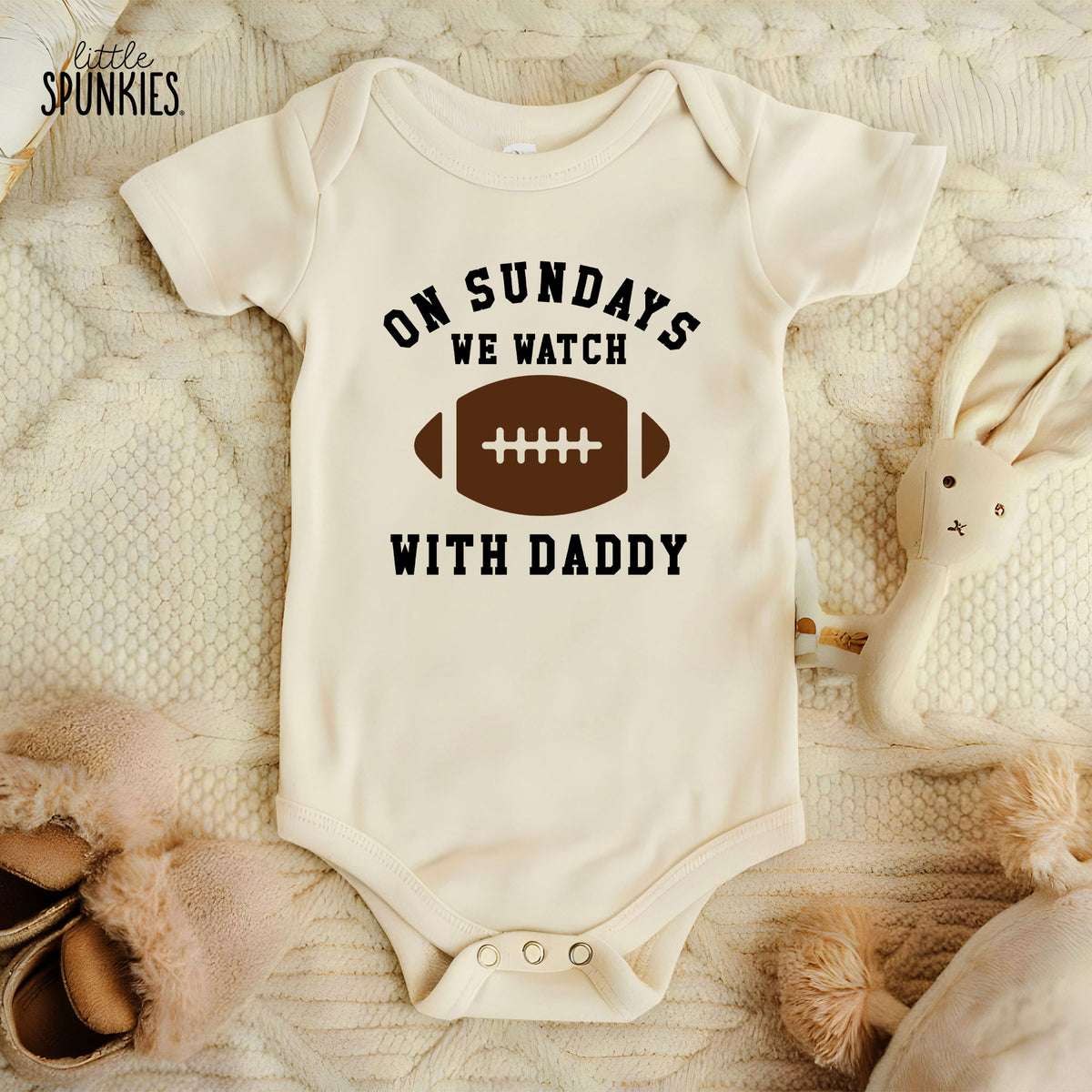 On Sundays We Watch Football with Daddy Natural Onesies® Brand