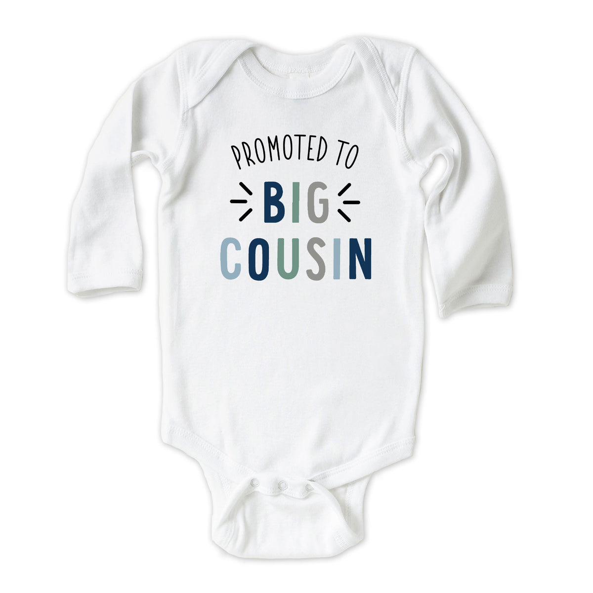 Promoted to Big Cousin BOY with Date Onesies® Brand