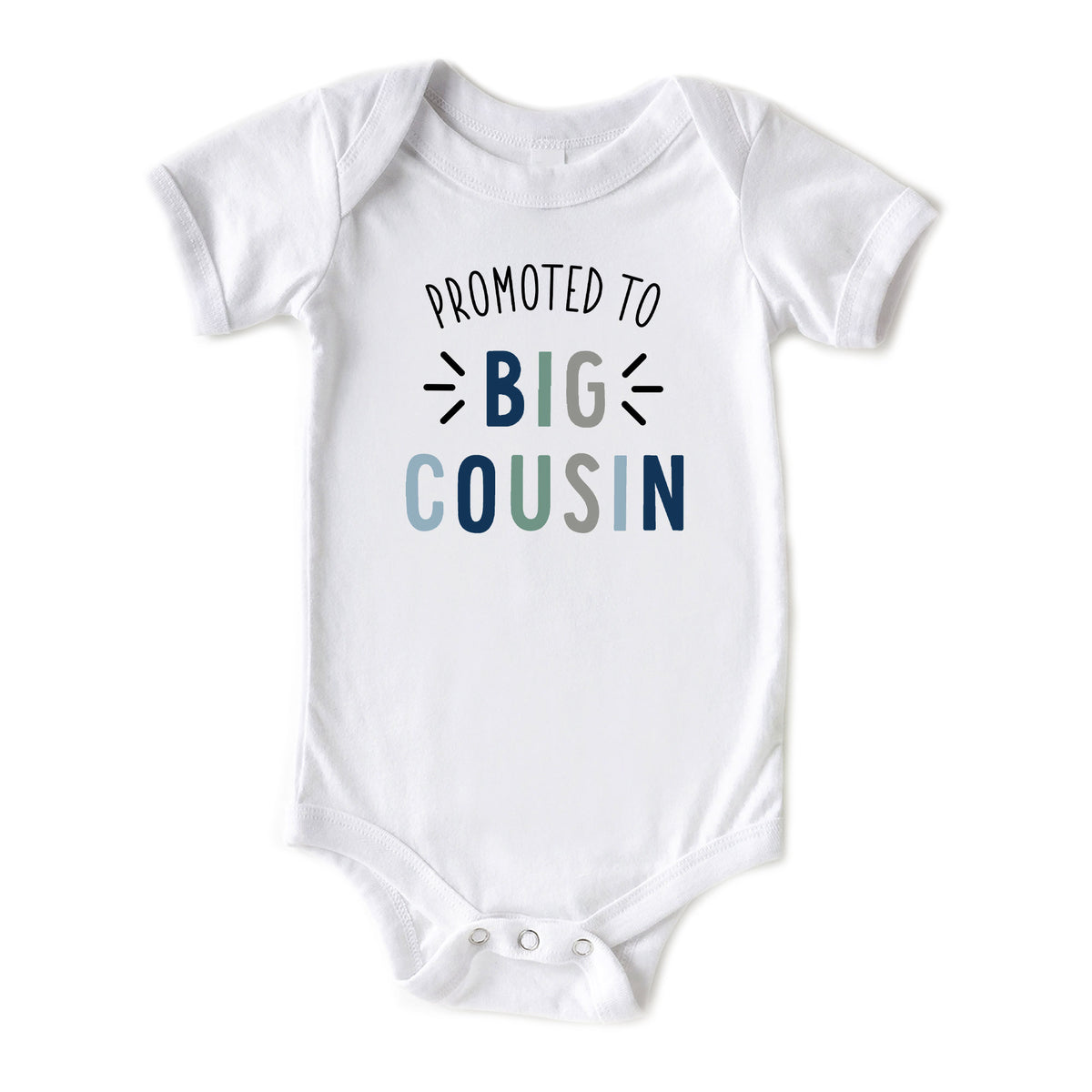 Promoted to Big Cousin BOY with Date Onesies® Brand