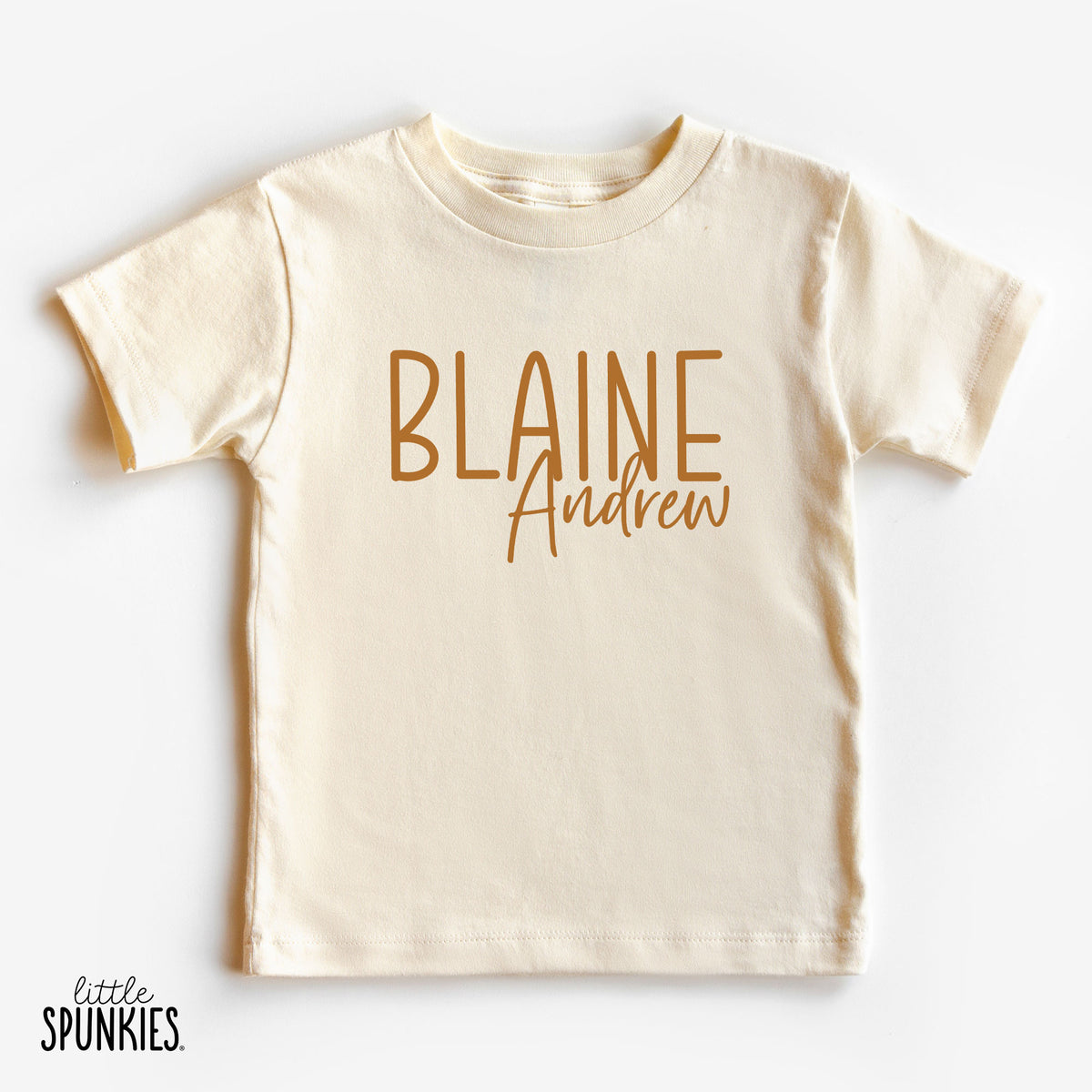Simple First & Middle Name Natural T-Shirt