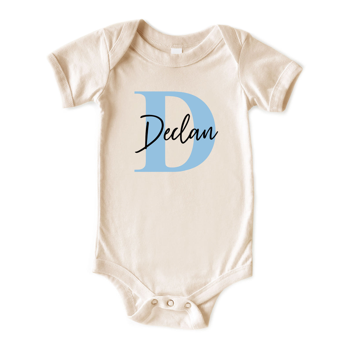 Alphabet Blue Letter Name Natural Onesies® Brand
