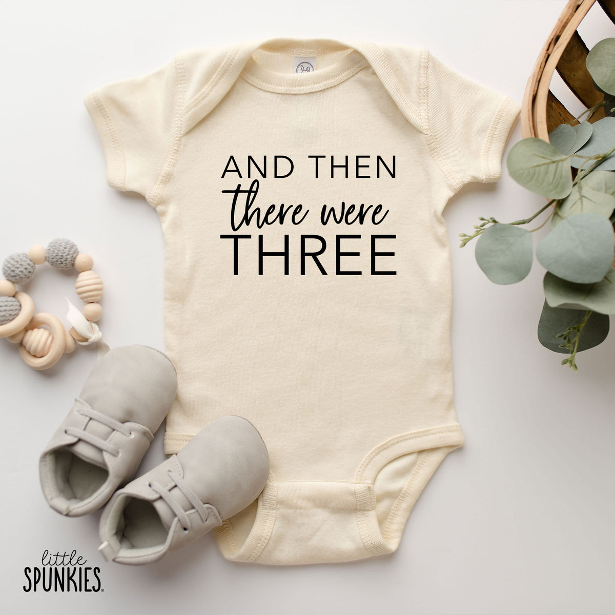 And Then There Were Three Natural Onesies® Brand