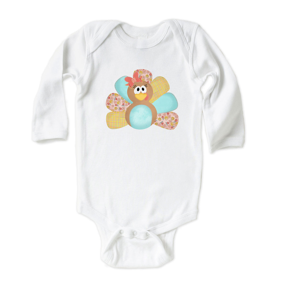 Aqua Turkey with Name Onesies® Brand