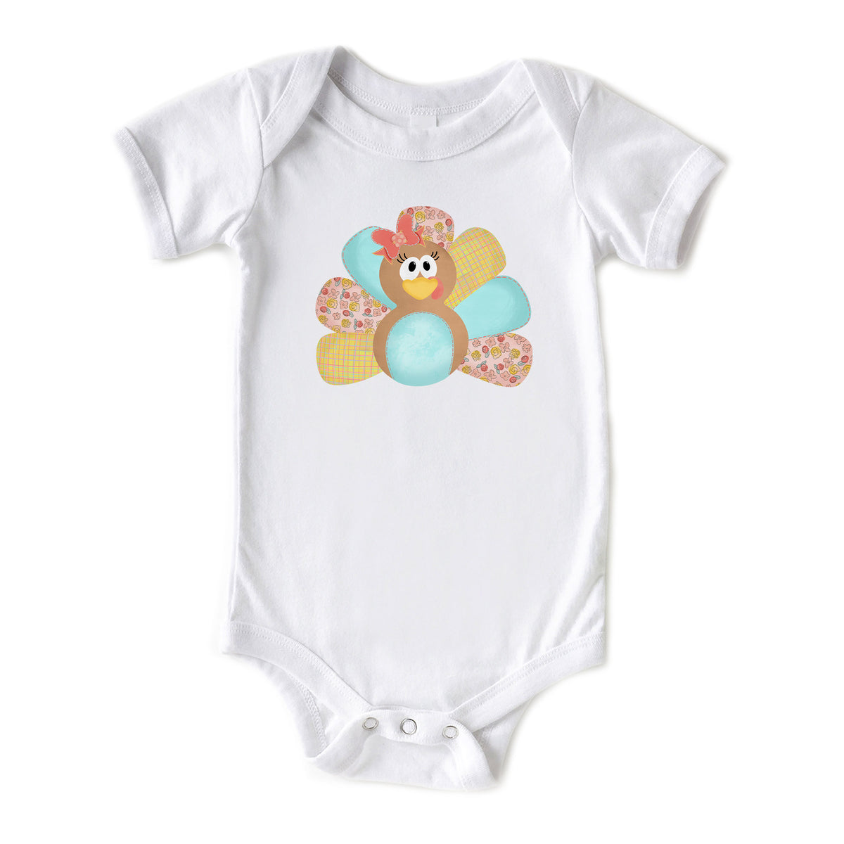 Aqua Turkey with Name Onesies® Brand