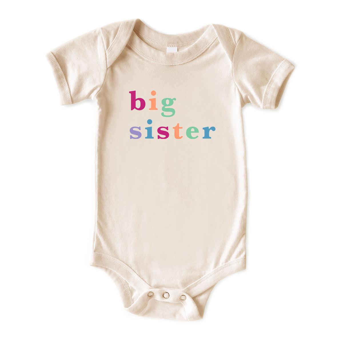 Big Sister Multi Color Natural Onesies® Brand