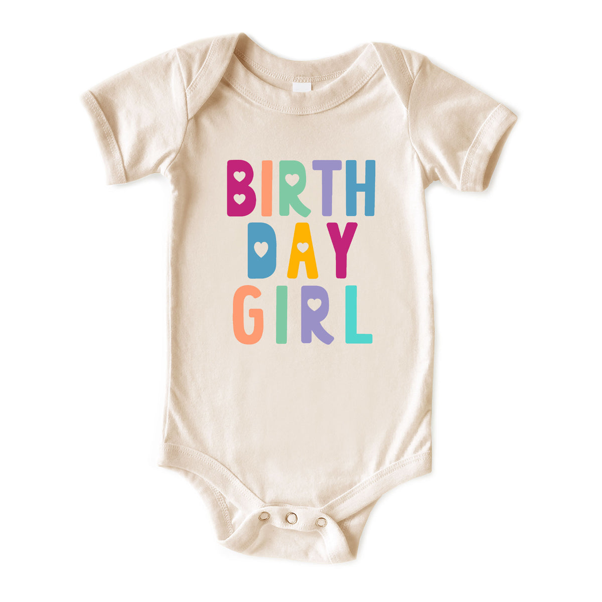 BIRTH DAY GIRL Natural Onesies® Brand