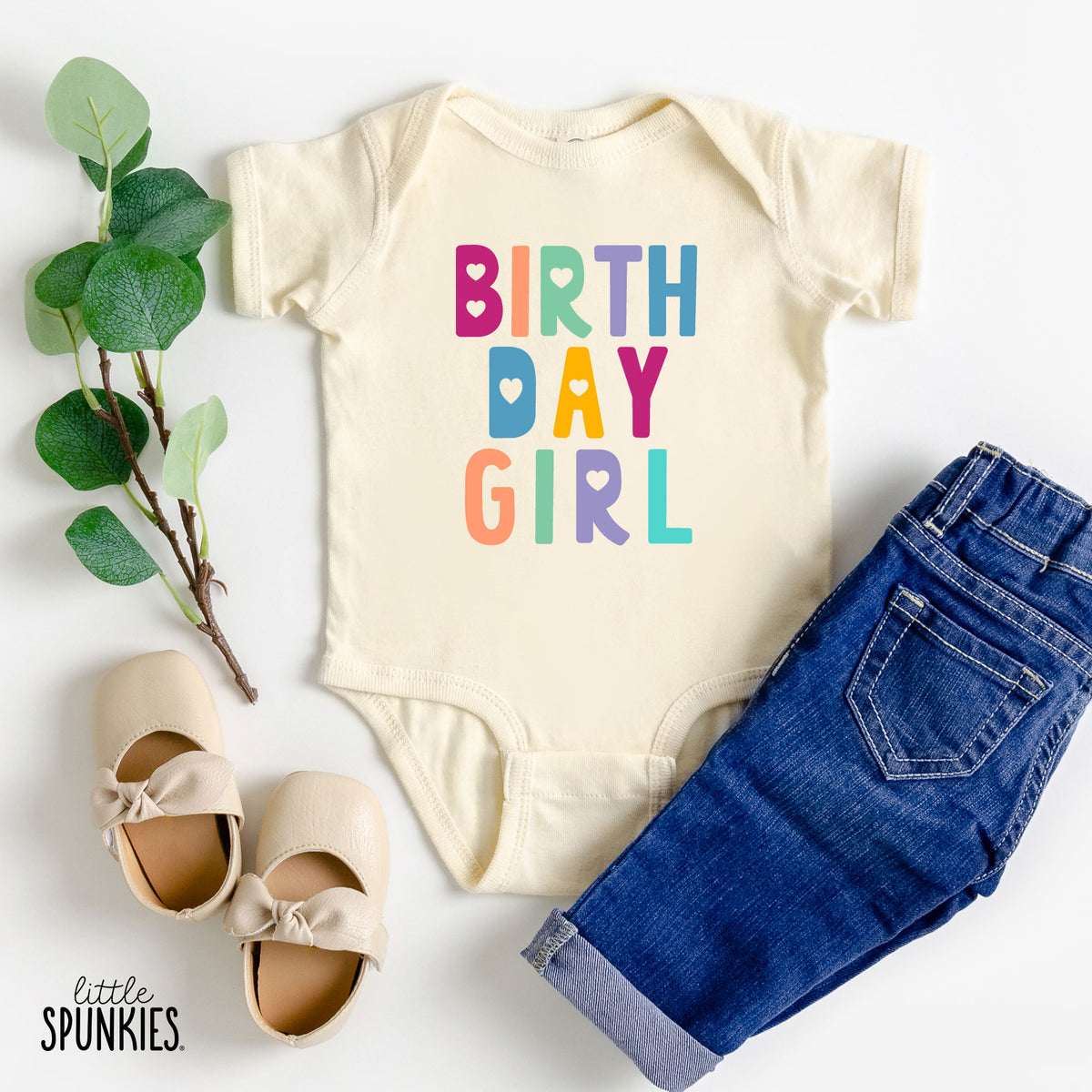 BIRTH DAY GIRL Natural Onesies® Brand
