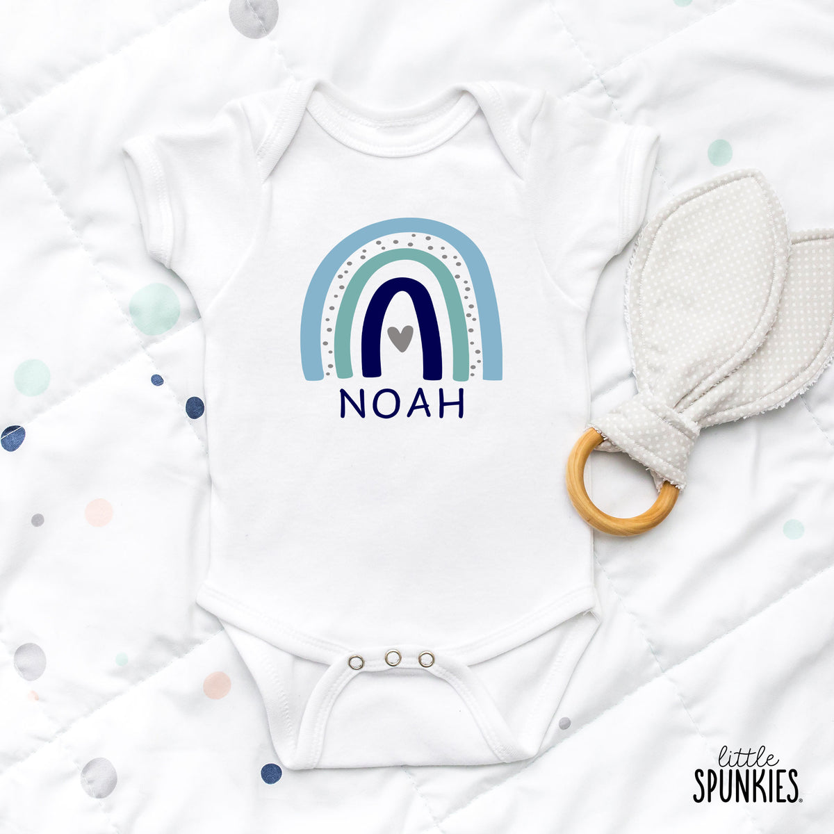 Boy Rainbow with Name Onesies® Brand