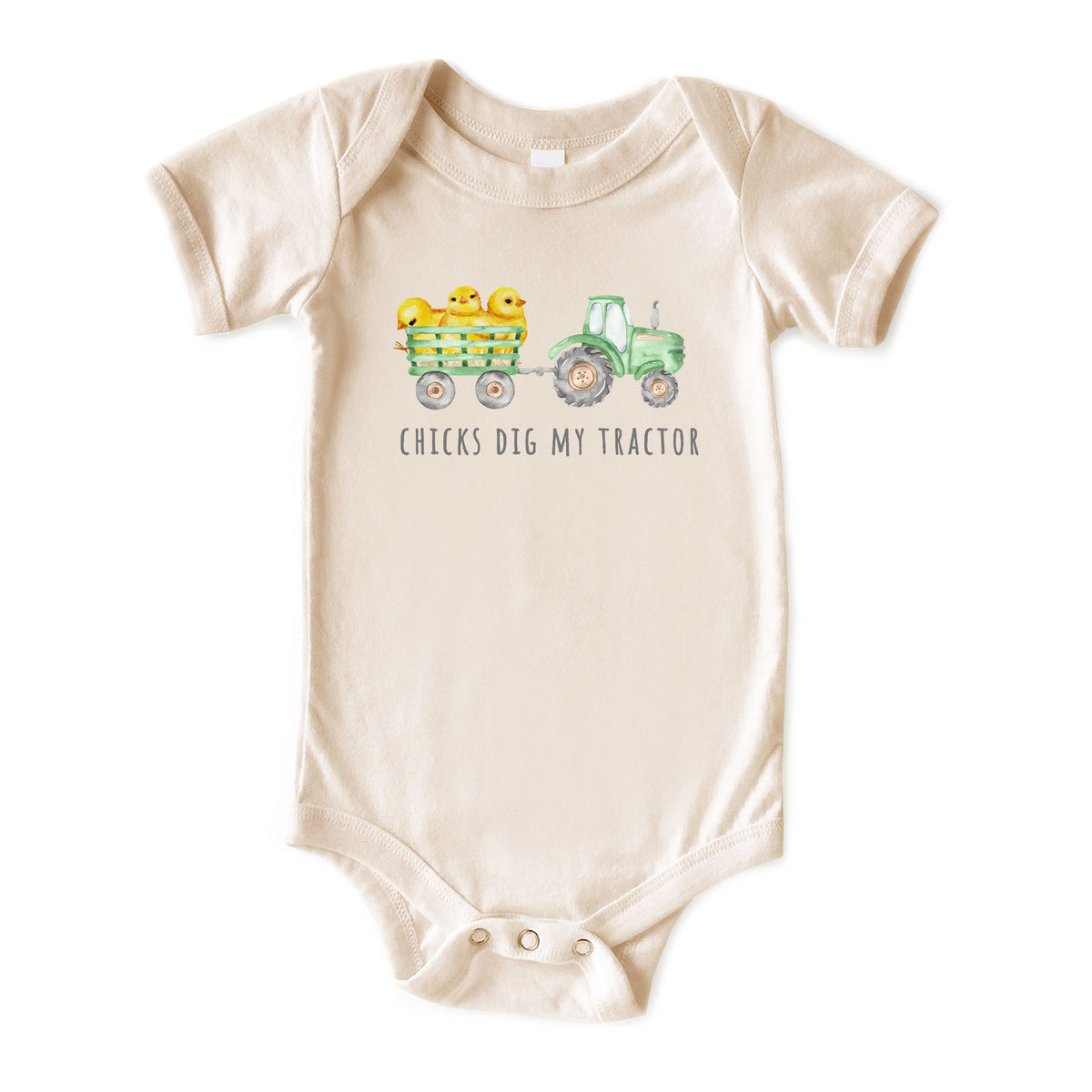 Chicks Dig My Tractor Natural Onesies® Brand