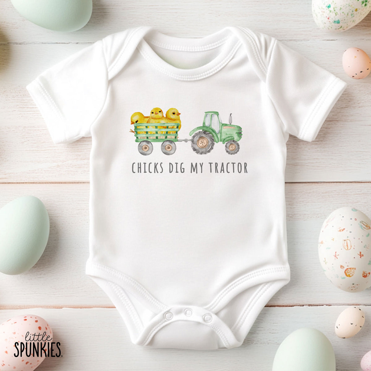 Chicks Dig My Tractor Onesies® Brand