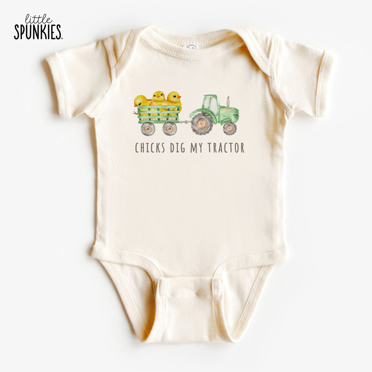 Chicks Dig My Tractor Natural Onesies® Brand