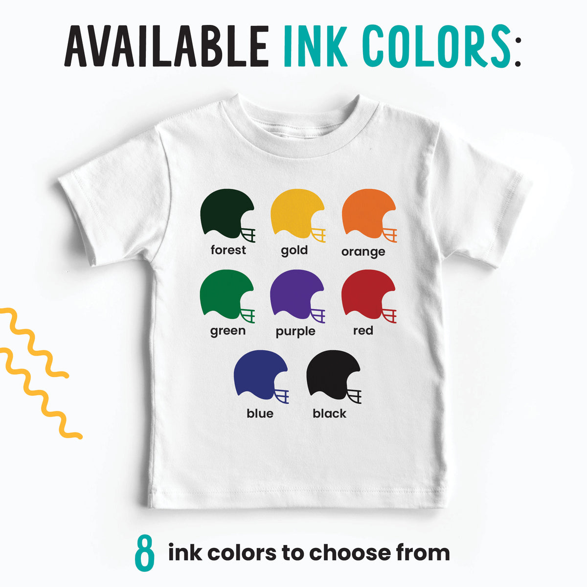 Team Name with Football Helmet Natural T-Shirt