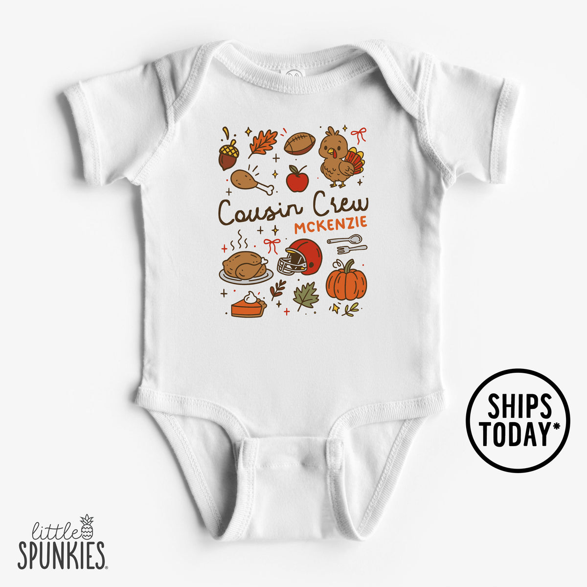 Thanksgiving Coquette Doodles Cousin Crew Onesies® Brand