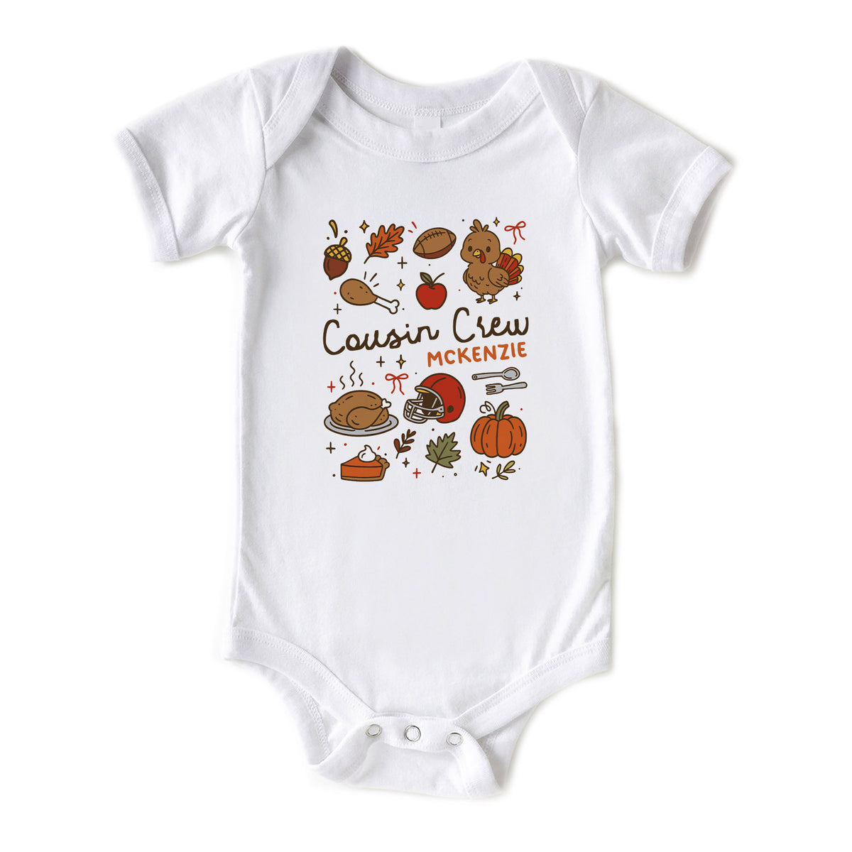 Thanksgiving Coquette Doodles Cousin Crew Onesies® Brand