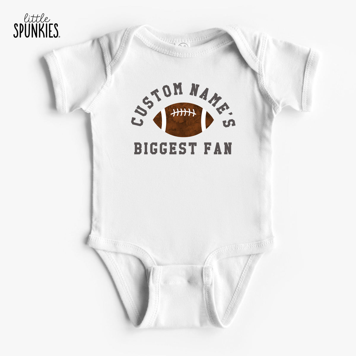 Custom Name's Biggest Fan (Football) Onesies® Brand