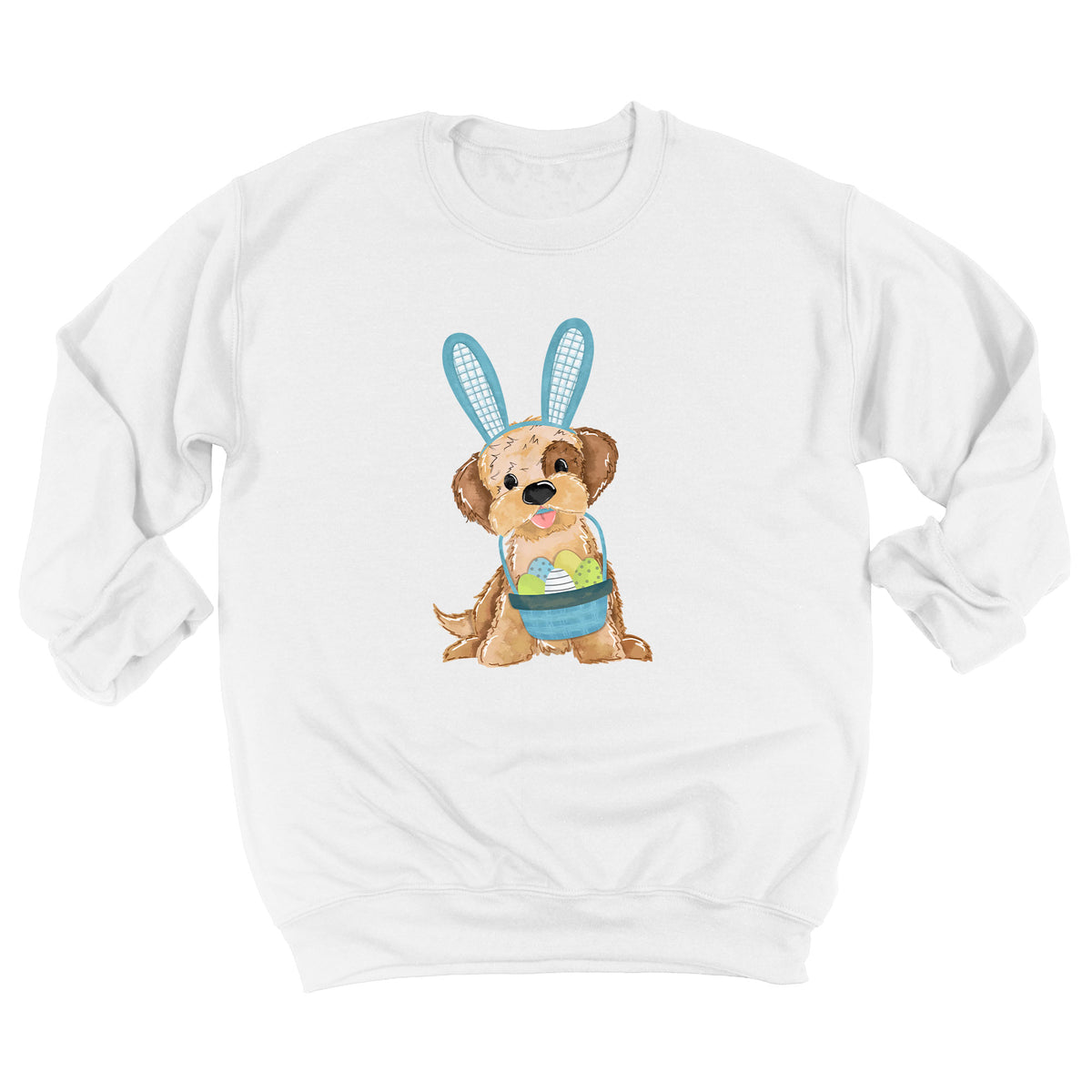 Easter Boy Puppy with Name Sweatshirt