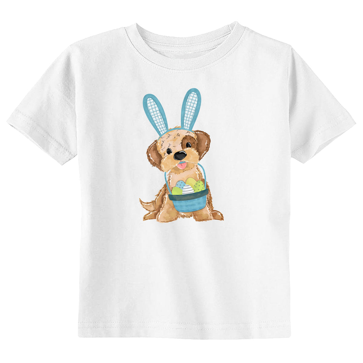 Easter Boy Puppy with Name T-Shirt