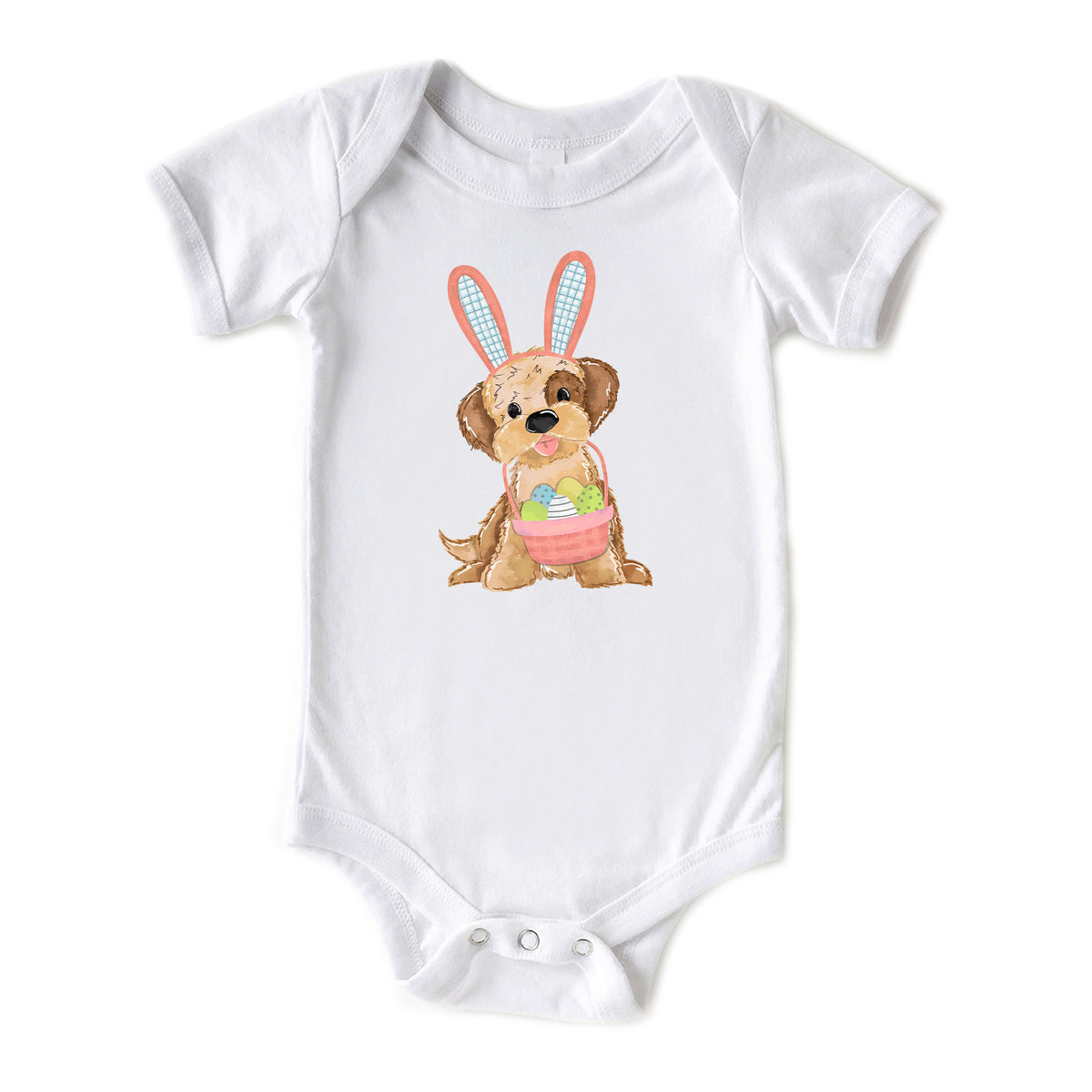 Easter Girl Puppy with Name Onesies® Brand