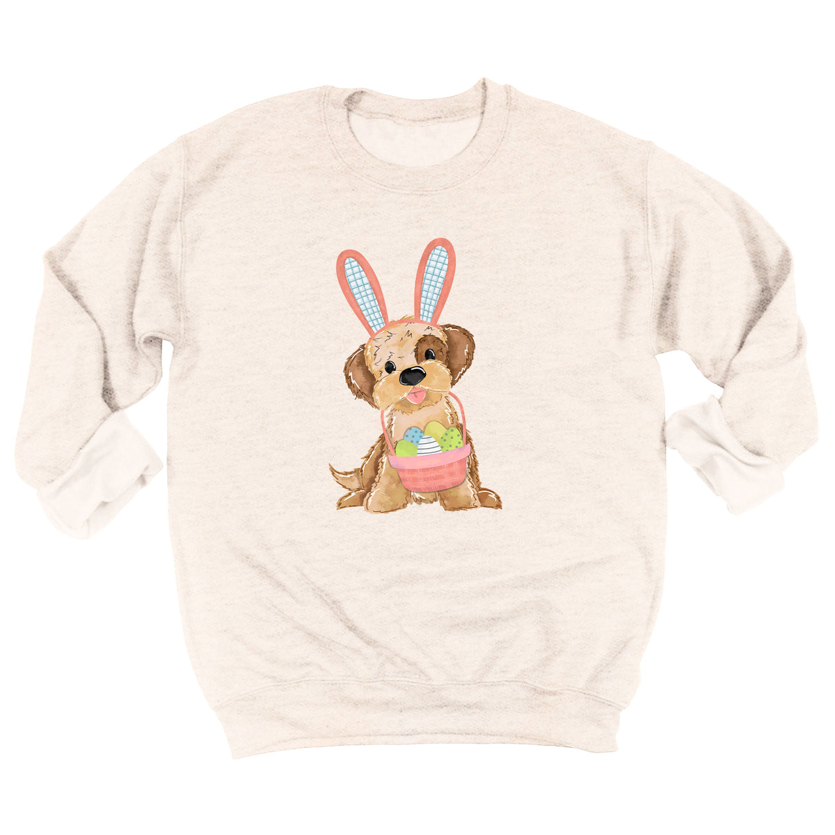 Easter Girl Puppy with Name Sweatshirt