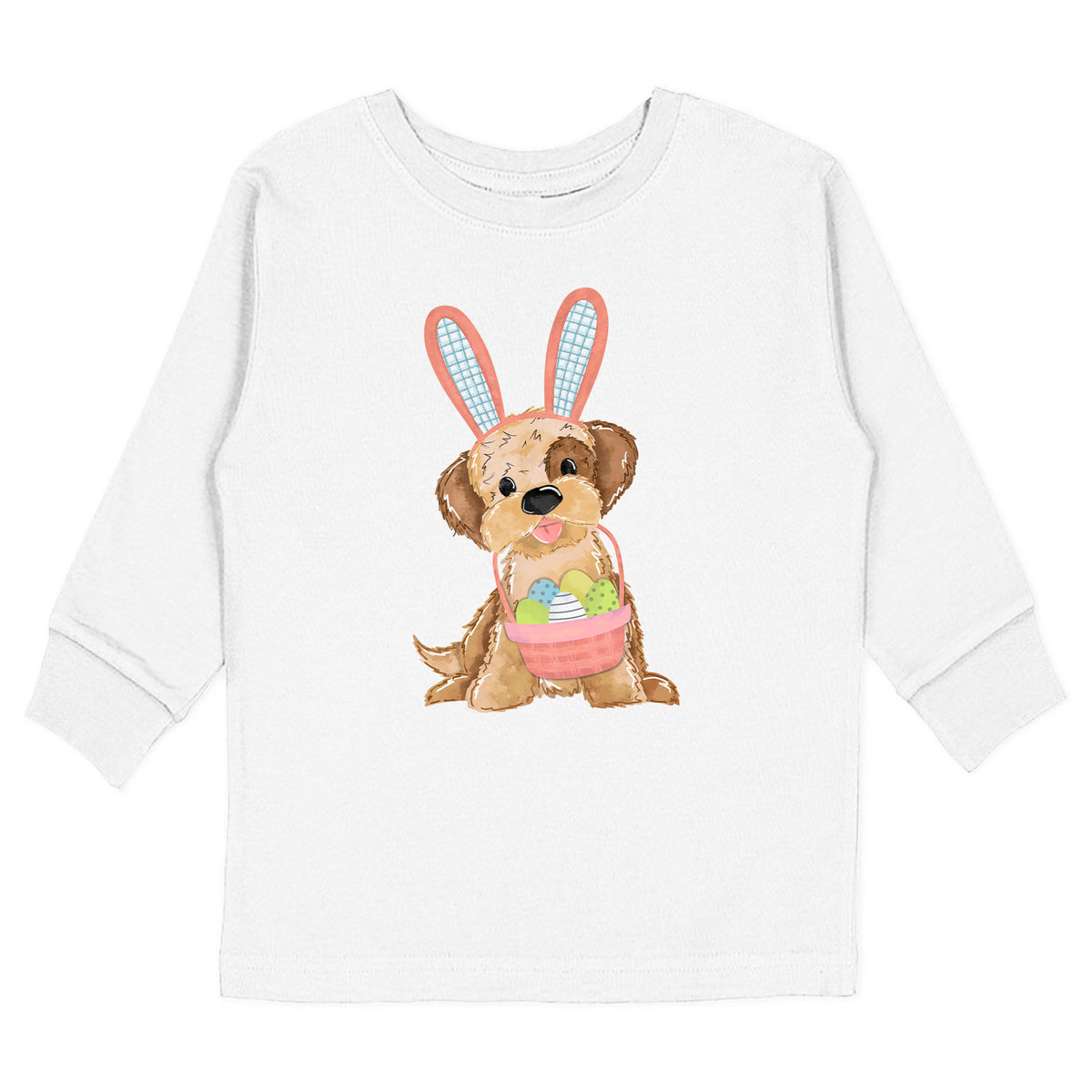 Easter Girl Puppy with Name T-Shirt