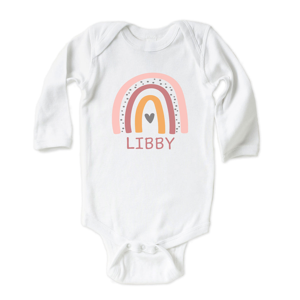Girl Rainbow with Name Onesies® Brand