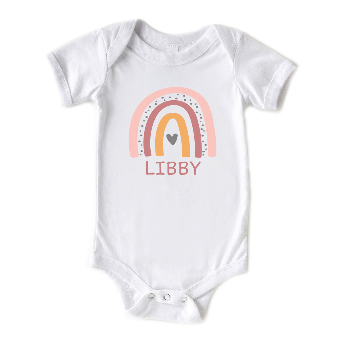 Girl Rainbow with Name Onesies® Brand