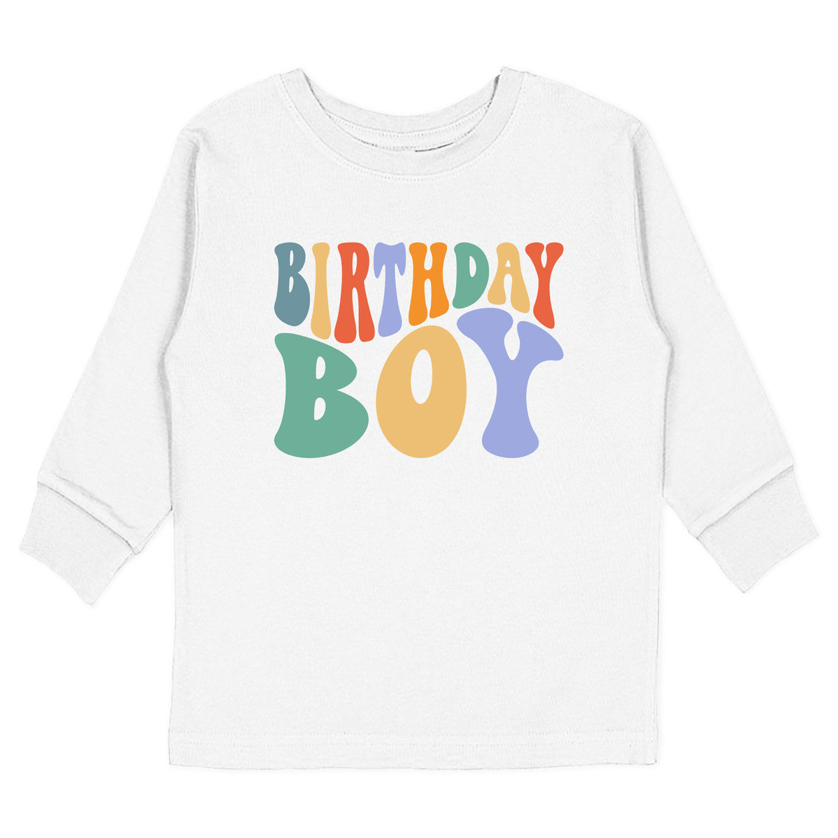 Groovy Birthday Boy with Name T-Shirt
