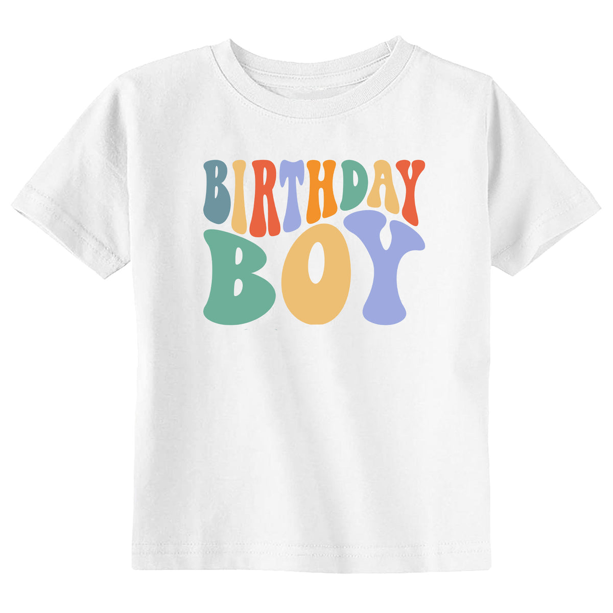 Groovy Birthday Boy with Name T-Shirt