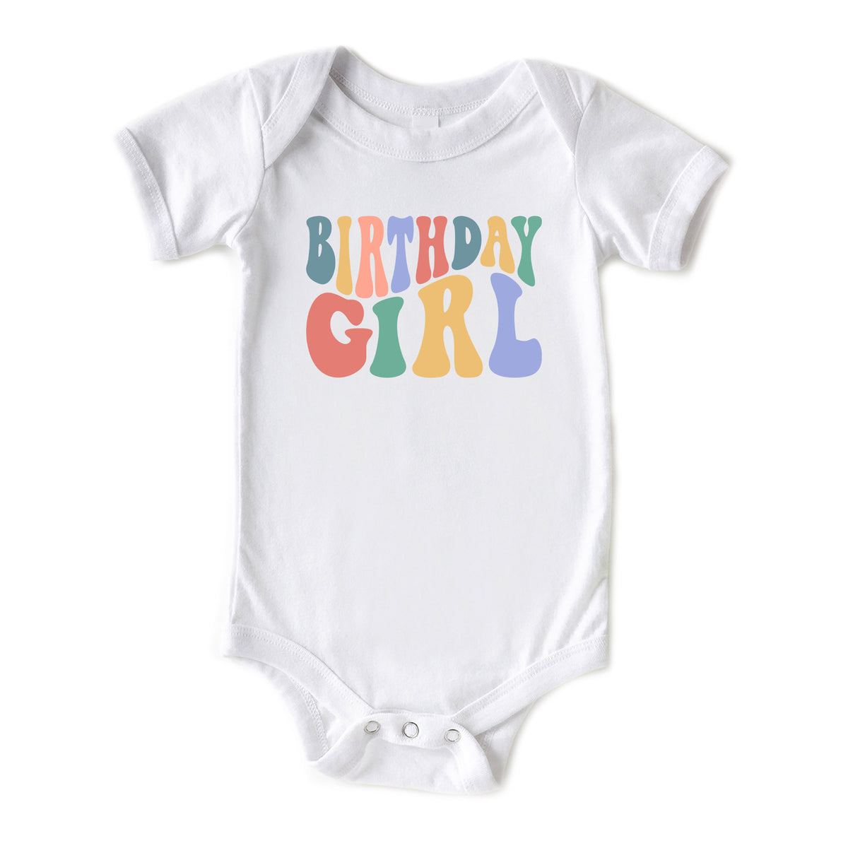 Groovy Birthday Girl with Name Onesies® Brand