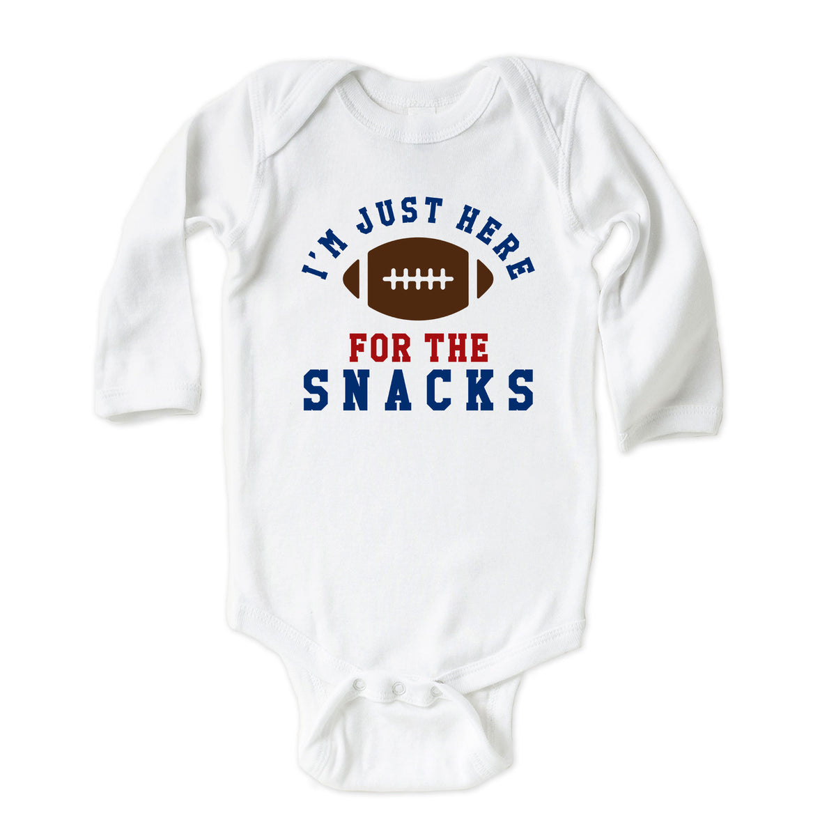 I'm Just Here for the Snacks (Football) Onesies® Brand