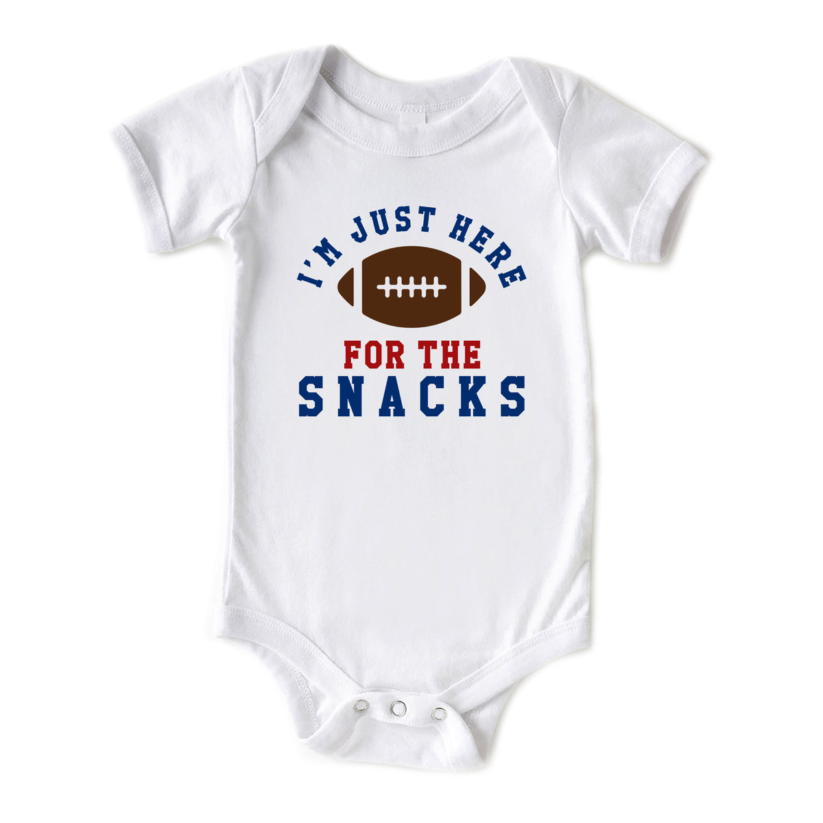 I'm Just Here for the Snacks (Football) Onesies® Brand