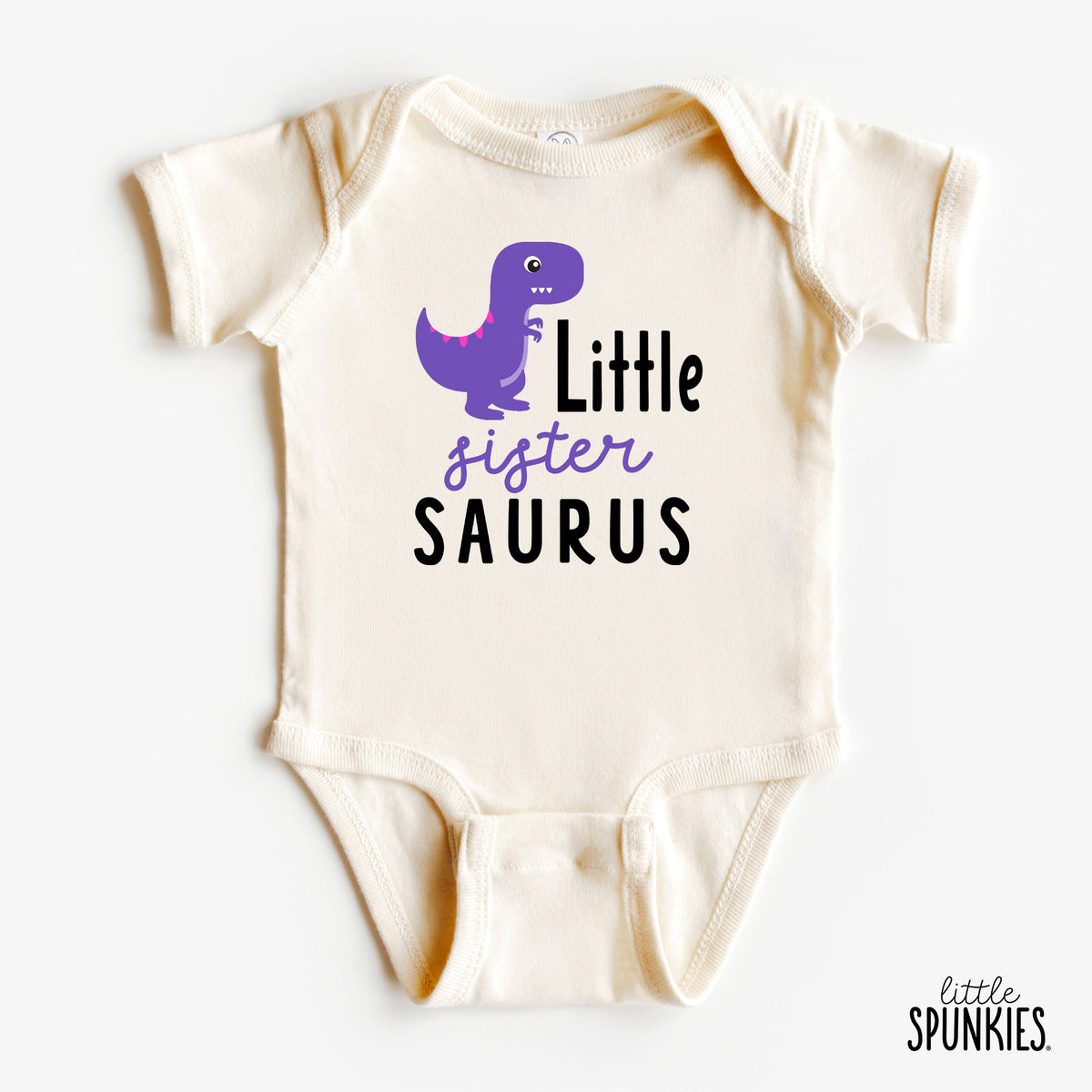 Little Sister Saurus Natural Onesies® Brand