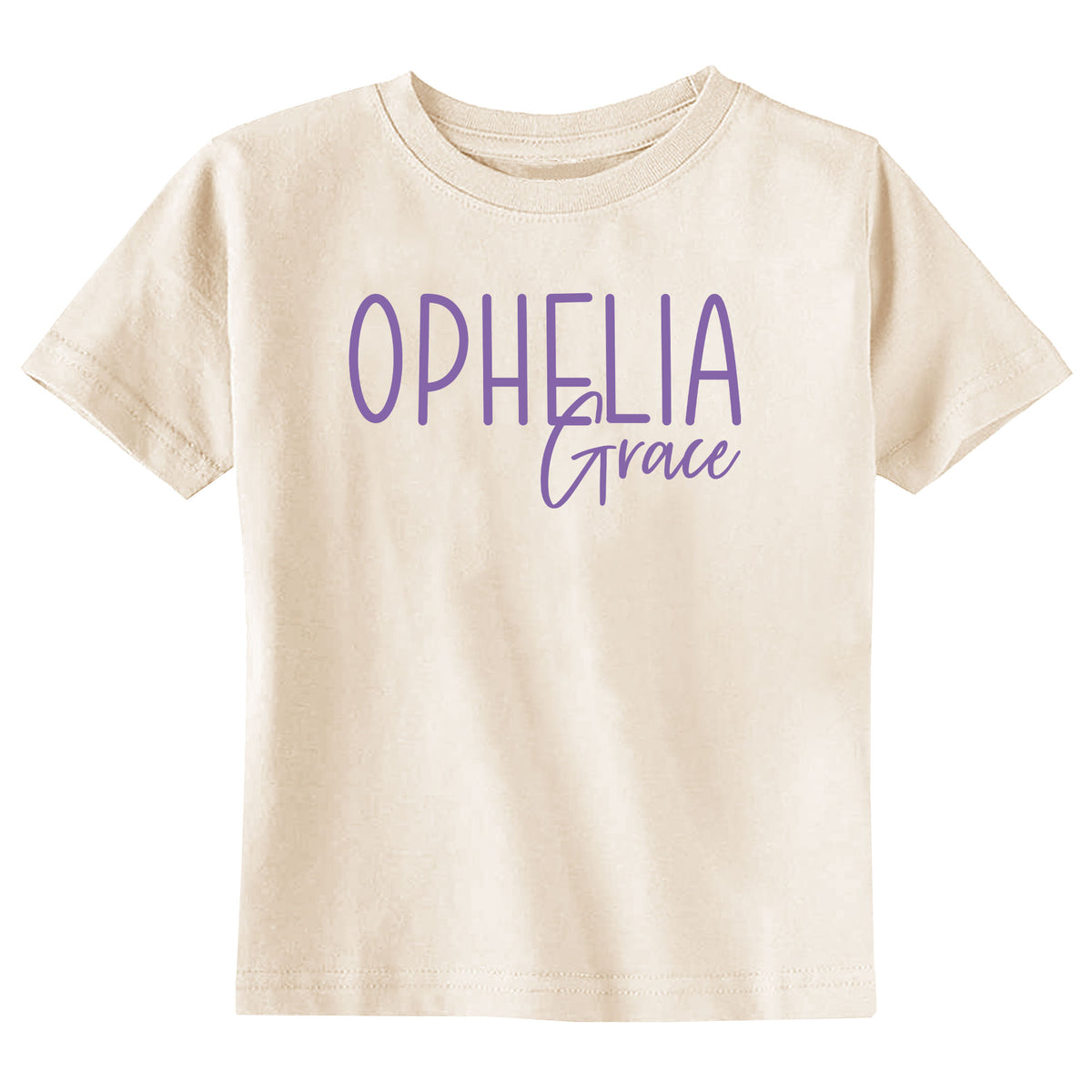 Simple First & Middle Name Natural T-Shirt