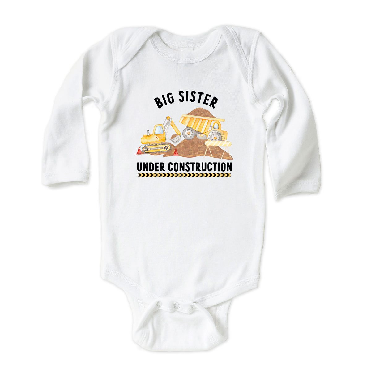 Big Sister Under Construction with Date Onesies® Brand