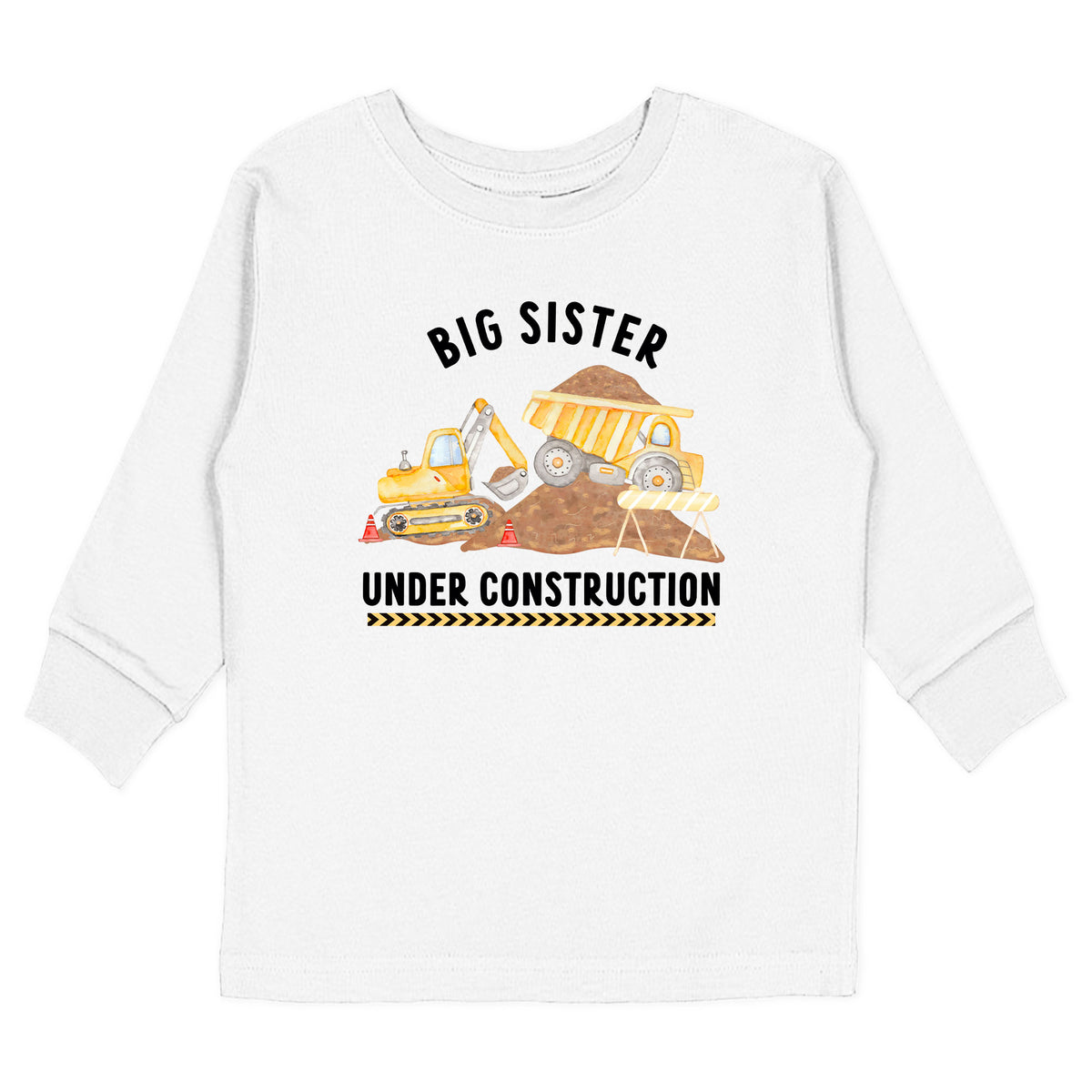 Big Sister Under Construction with Date T-Shirt