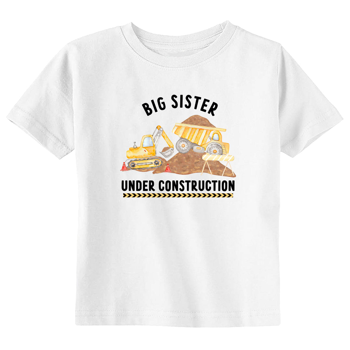Big Sister Under Construction with Date T-Shirt