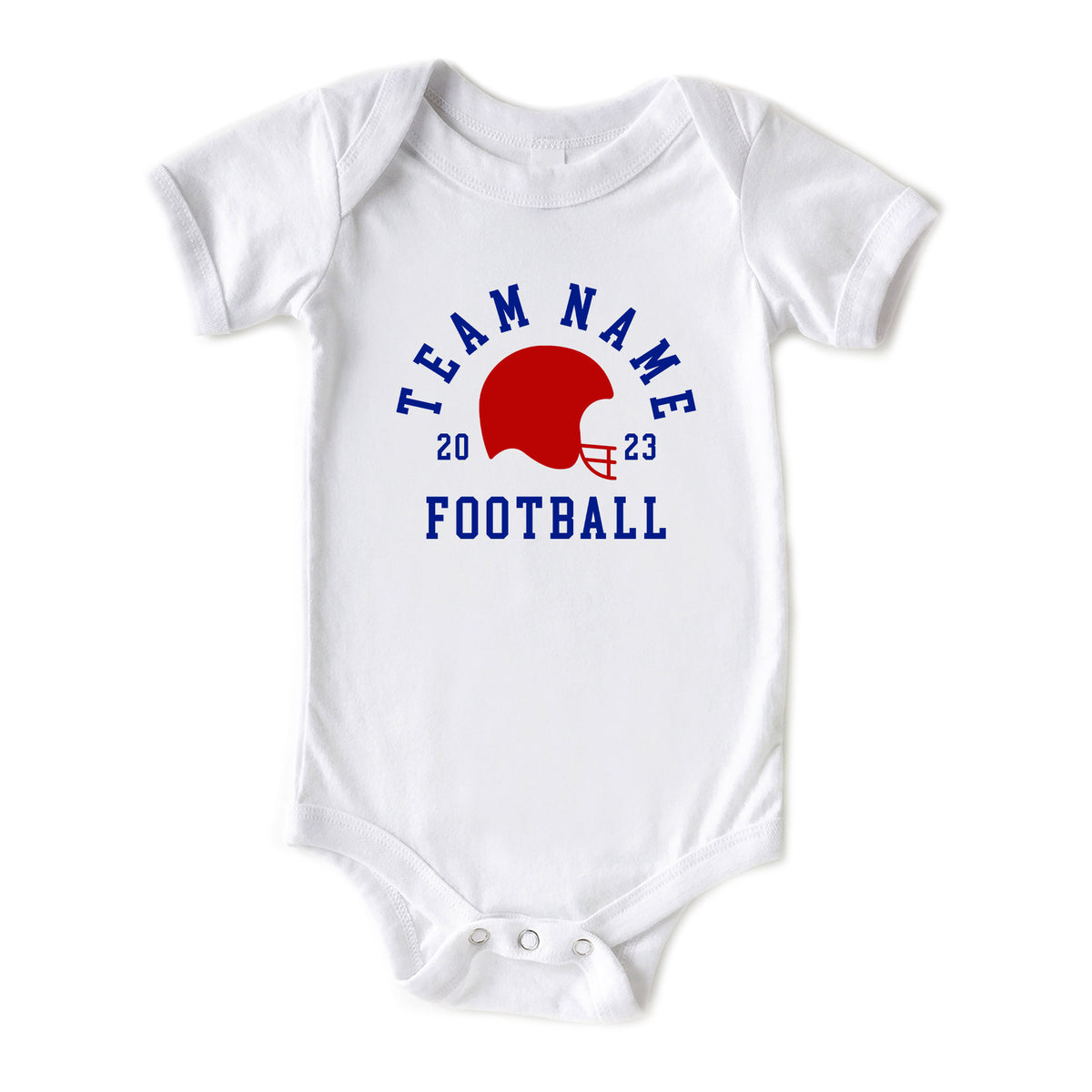 Team Name with Football Helmet Onesies® Brand