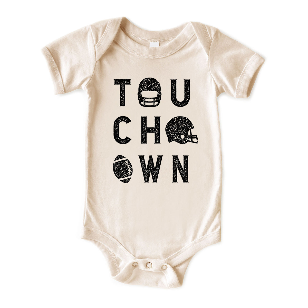 Touchdown with Helmet & Football Natural Onesies® Brand