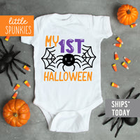 My First Halloween SPIDER Baby Unisex Onesie