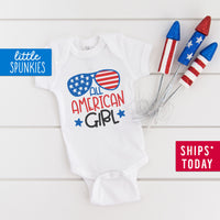 All American GIRL Baby 4th of July Onesie
