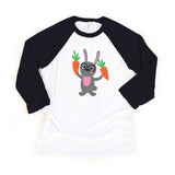 Bunny With Carrots Toddler Easter Raglan